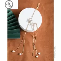JiMi小耳出品[微光闪烁]淡水珍珠 铜镀金小众设计款浪漫蝴蝶项链