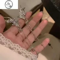 JiMi天使之翼 ~蝴蝶耳骨夹超仙小众高级感耳挂无耳洞耳夹流苏耳环耳饰