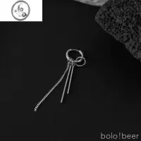 JiMibolo中性冷淡风可拆卸链条耳圈耳环耳夹无耳洞男女街头朋克不掉色