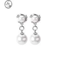 JiMi法式珍珠耳夹无耳洞女气质时尚高级感耳坠耳饰品2022年新款潮