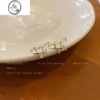 JiMi精致锆石蝴蝶无耳洞耳夹女新款轻奢小众设计耳骨夹高级感耳环耳饰