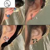 JiMi新款蝴蝶ins气质蚊香盘耳夹无耳洞高级感轻奢耳环女秋冬...