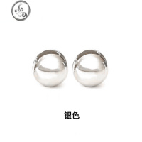 JiMi韩国网红fever同款圆形光面小金球耳钉耳环小众设计高级网红耳扣