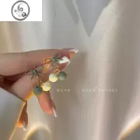 JiMi蝴蝶结耳环独特设计小众耳饰女银银耳钉无耳洞蚊香盘耳夹耳坠夏