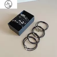JiMi水晶发绳珍珠高级感头绳2022新款高端发圈女生精致优雅小众皮筋女