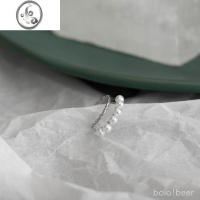 JiMibolo高级感双层法式珍珠耳骨夹无耳洞耳夹ins港风耳环女百搭耳饰