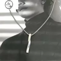 JiMiLAZY DAY原创自制 螺旋长条项链男潮牌ins嘻哈简约冷淡风钛钢吊坠
