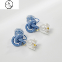 JiMi铃兰花小清新耳环女无耳洞弹簧蚊香盘耳夹森系气质花朵耳饰ins风