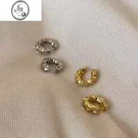 JiMi卖耳环的老大爷 欧美简约个性ins风气质肌理感耳圈耳环复古耳饰女