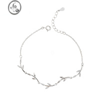 JiMi枝芽手链ins小众设计闺蜜手链女生森系手链2022年新款女银银