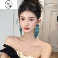 JiMi法式贝壳流苏耳环夸张轻奢高级感小众设计仙气质ins夸张新娘耳饰