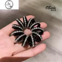 JiMi韩版高级感电话线发圈网红女扎发皮筋轻奢镶钻ins高弹力发绳发饰