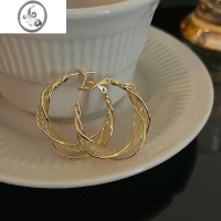 JiMi小众设计高级感扭曲镂空耳环女夏2022年新款潮轻奢ins风耳圈耳饰