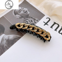 JiMi原创设计链条香蕉夹 韩国ins网红同款超稳固马尾夹竖夹发夹女