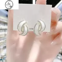 JiMi925银针时尚几何耳环2022年新款潮ins法式优雅耳钉气质高级感耳饰