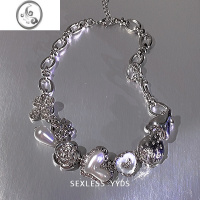 JiMiyyds 中式朋克蝴蝶项链女ins嘻哈废土风锁骨链轻奢小众独特颈链男