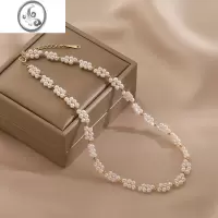 JiMi小米粒珍珠项链女夏轻奢小众简约百搭ins锁骨链气质颈链手链套装