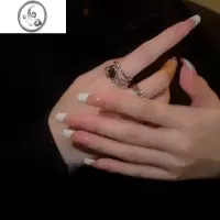 JiMiins几何戒指暗黑冷淡风小众设计高级感时尚个性轻奢开口食指戒女