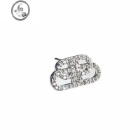 JiMi设计感 欧美满钻耳钉男INS小众高级简约个性针耳环潮时尚男女潮流