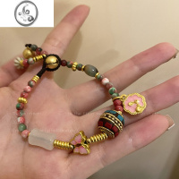 JiMi民族风天珠玉兔串珠手链女夏ins小众设计高级感手饰闺蜜学生手串