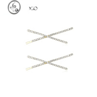 JiMi精致交叉金属一字发夹侧边夹ins潮气质流海夹发卡后脑勺夹子发饰