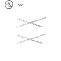 JiMi精致交叉金属一字发夹侧边夹ins潮气质流海夹发卡后脑勺夹子发饰