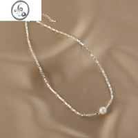 JiMi碎银几两珍珠项链女小众设计感高级锁骨链2023新款潮ins颈链
