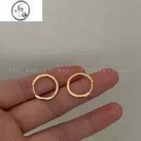 JiMi冷淡风金属圈圈耳扣女ins简约小众个性设计感耳圈气质高级感耳环