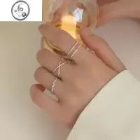 JiMi时尚个性戒指套装2022年新款潮韩ins女冷淡风叠戴食指戒网红指环