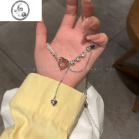 JiMi爱心珍珠拼接项链女ins高级设计感小众轻奢颈链钛钢不掉色锁骨链