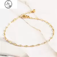 JiMi日式轻奢满天星手链女韩版简约个性ins小众设计钛钢玫瑰金闺蜜链