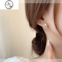 JiMi蚊香盘耳夹无耳洞女贝壳耳环女2023年新款潮夏季轻奢高级感耳钉女