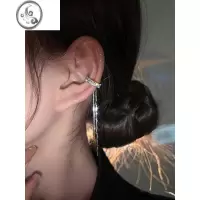 JiMi微镶锆石耳夹无耳洞冷淡风流苏耳环小众设计感简约个性耳骨夹耳饰