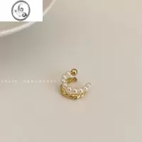 JiMi法式复古珍珠耳骨夹女无耳洞2023年新款潮网红气质高级感耳夹耳饰