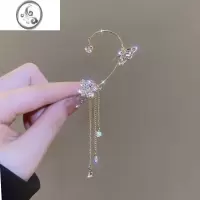 JiMi锆石蝴蝶流苏耳挂无耳洞高级感小众设计轻奢耳骨夹仙气耳夹耳饰女