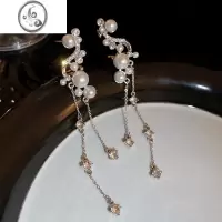 JiMi巴洛克珍珠耳骨夹女无耳洞高级感流苏耳夹小众设计感耳环气质耳饰