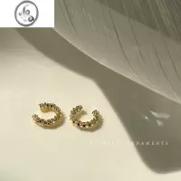 JiMi高级感轻奢精致小齿轮耳骨夹个性复古气质小众独特精灵无耳洞耳夹