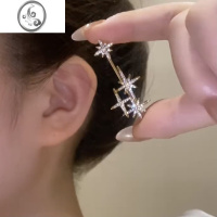 JiMi六芒星耳夹无耳洞耳骨夹女高级感小众耳钉2022年长款潮耳饰耳环女