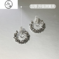 JiMi2023新款日韩鳞形小耳圈几何蚊香盘无耳洞耳夹女无痛耳钉百搭学生