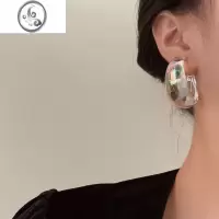 JiMi如梦如幻 法式复古极光简约高级感时尚小众仙气ins夸张耳圈耳环潮