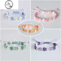 JiMi渐变小雏菊手绳手工编织DIY材料包ins网红手链自编送闺蜜情侣礼物