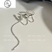 JiMi闪钻流苏耳夹无耳洞女轻奢高级感耳骨夹2023新款小众设计耳环耳饰