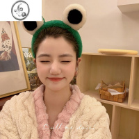 JiMi韩国网红可爱青蛙洗脸发箍女ins头箍小清新减龄头饰发卡儿童发带