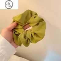 JiMi法式银色缎面大肠发圈发绳女高级感绸缎ins扎头发头绳简约发饰