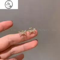 JiMi锆石花朵蝴蝶造型耳夹耳骨夹无耳洞小众高级感仙气森系设计耳饰女