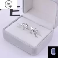 JiMi饰品925银银小蛇耳骨夹日韩时尚蛇形创意个性酷无耳洞耳环小众ins