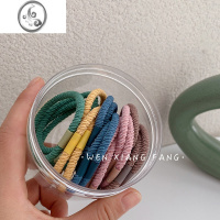 JiMi20条罐装发圈头绳皮筋女扎头发网红ins森系头饰基础简约耐用发绳