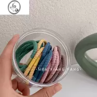 JiMi20条罐装发圈头绳皮筋女扎头发网红ins森系头饰基础简约耐用发绳