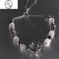 JiMiyyds 冷淡风猫眼石星芒手链女夏ins小众设计轻奢个性情侣手饰潮男
