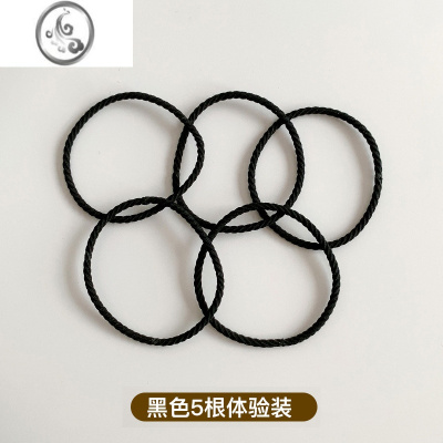 JiMi黑色头绳女简约气质ins风高弹力耐用橡皮筋皮套扎头发绳发圈发饰